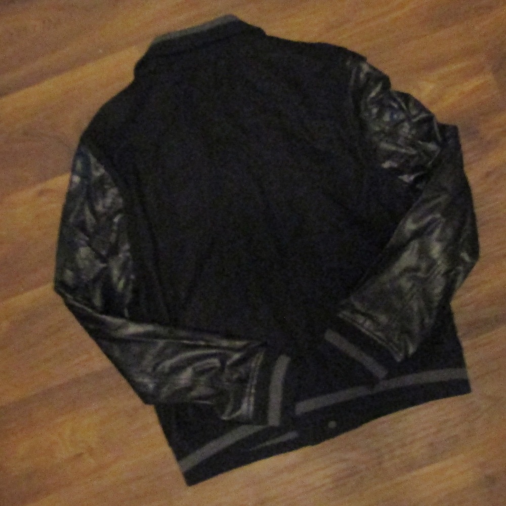MG Black Label Wool Jacket Faux Leather Size XL - Picture 6 of 8
